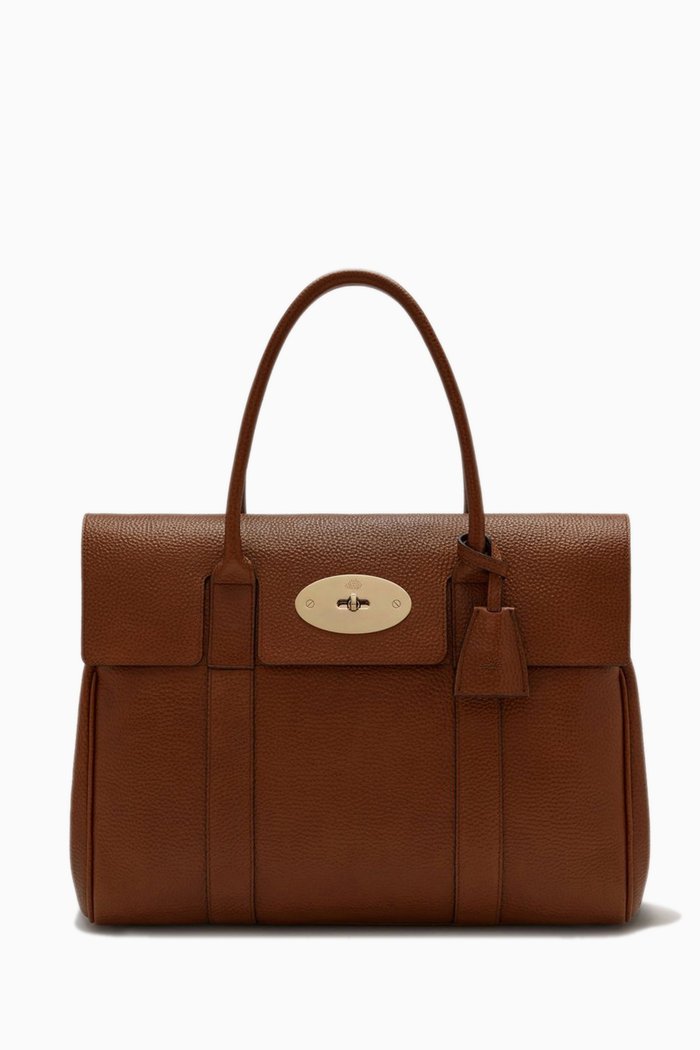 

Bayswater Shoulder Bag in Small Grain Leather, Brown