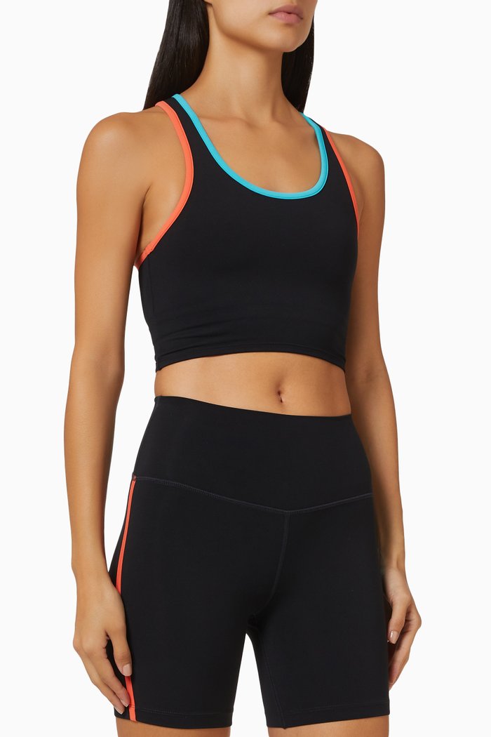 

Amber Airweight Sports Bra in Stretch Nylon, Black