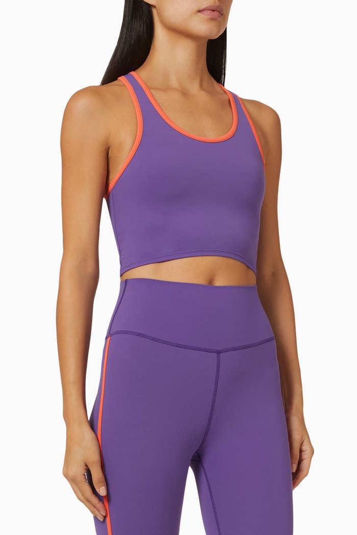 

Amber Airweight Sports Bra in Stretch Nylon, Purple
