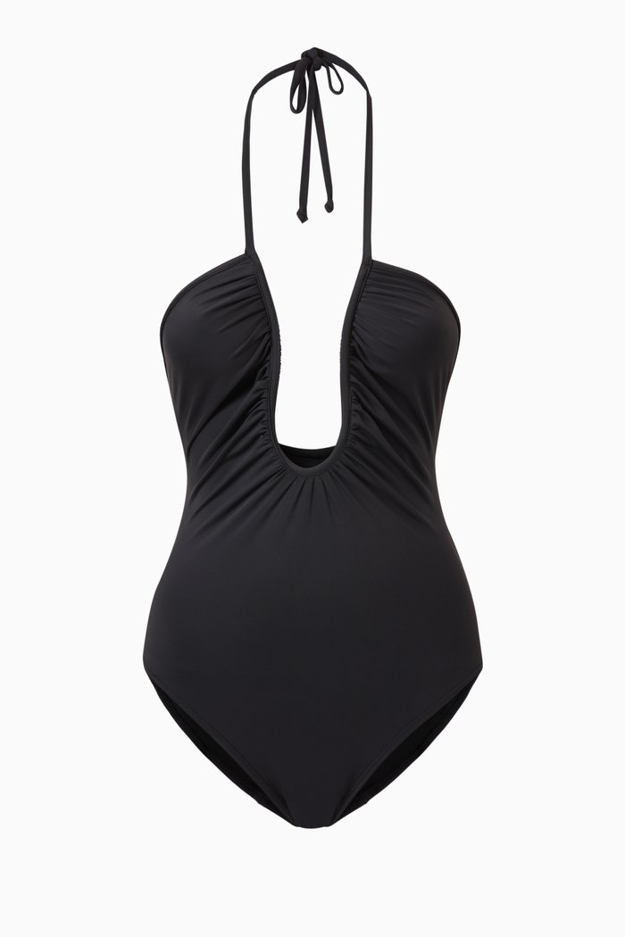 

Leilani One Piece Swimsuit in Nylon, Black