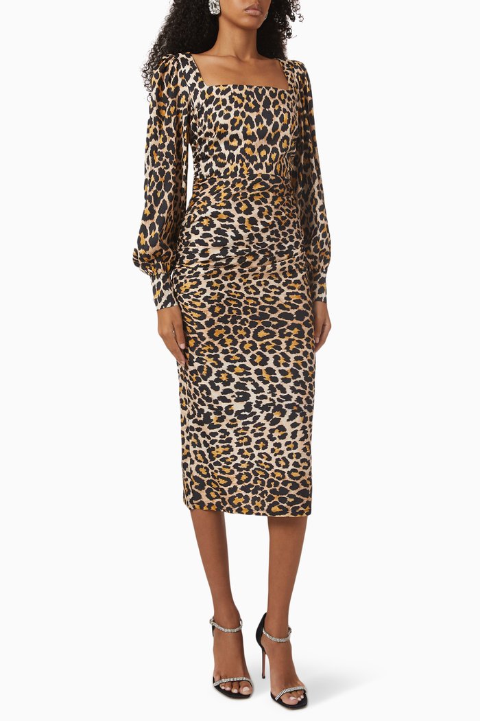 

Anabel Midi Dress in Silk, Multicolour