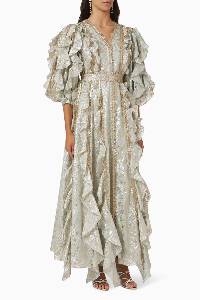 

Esmeralda Ruffle Dress, Green