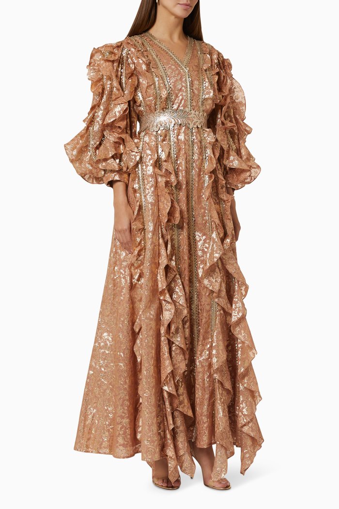 

Esmeralda Ruffle Dress, Orange