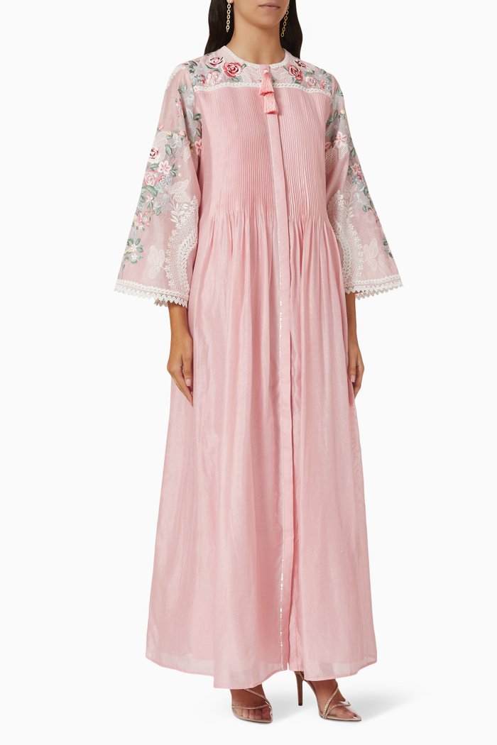 

Svetlana Floral Embroidered Dress, Pink