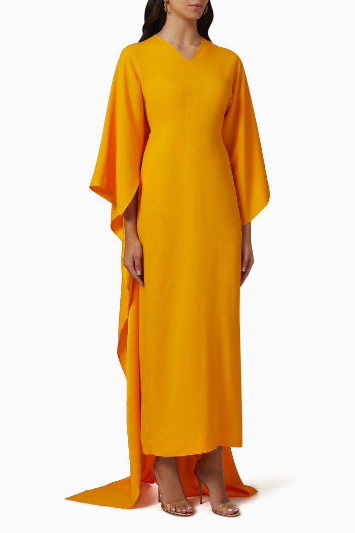 

Eccomi Dress in Crepe, Yellow