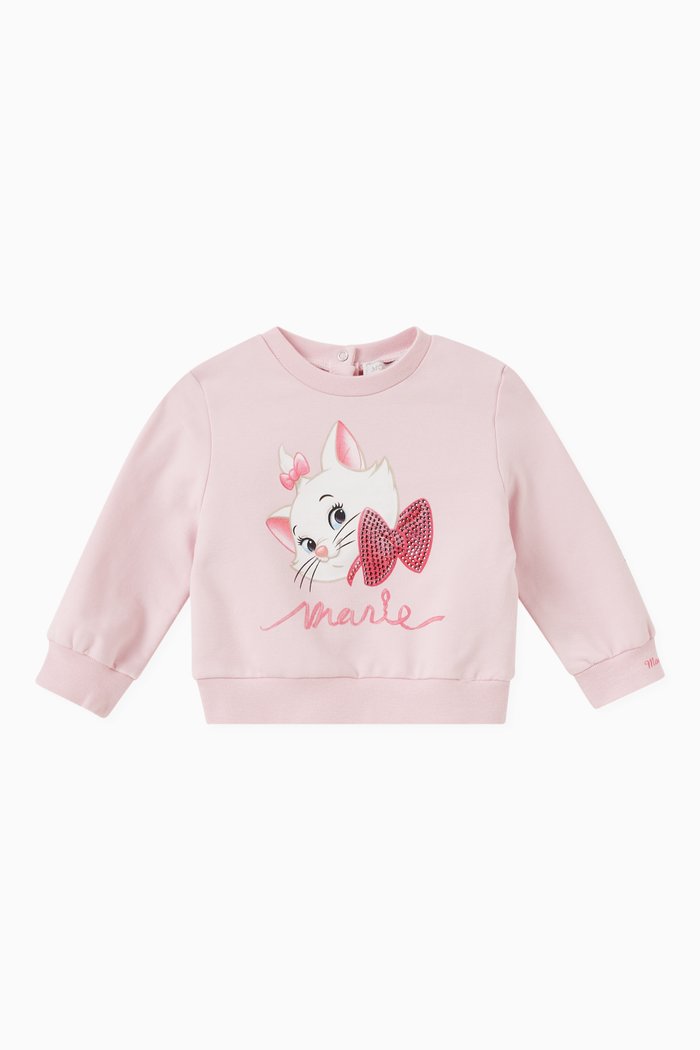 

Marie Sequin Embellished Sweatshirt in Cotton, Pink