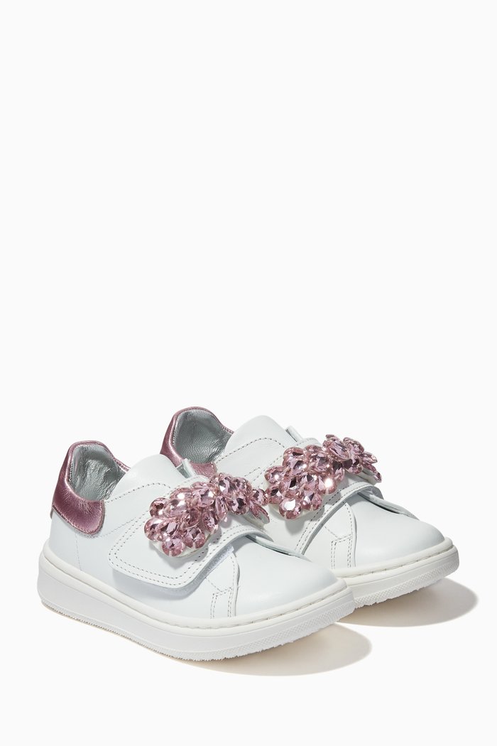 

Rhinestone Detail Tennis Sneakers, White