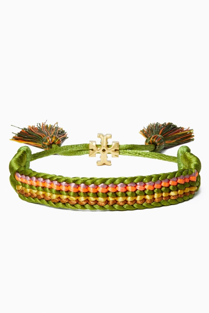 

Woven Friendship Bracelet in Silk, Green