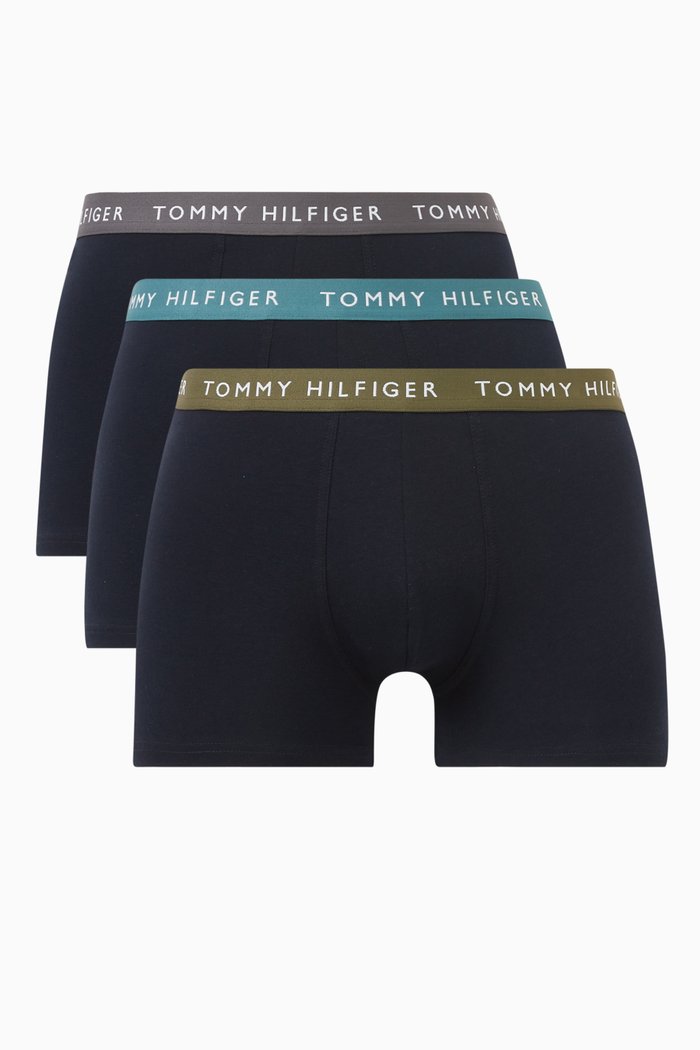 

Logo Trunks in Cotton, Set of 3, Blue