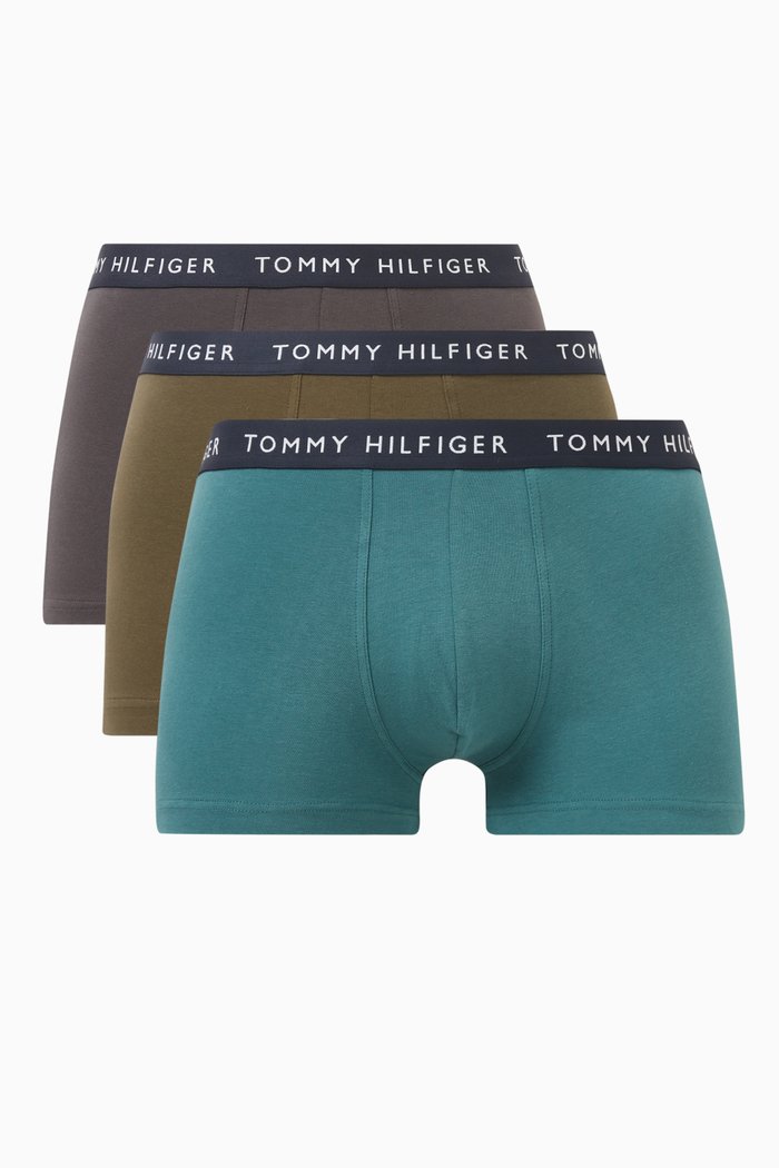 

Logo Trunks in Cotton, Set of 3, Multicolour