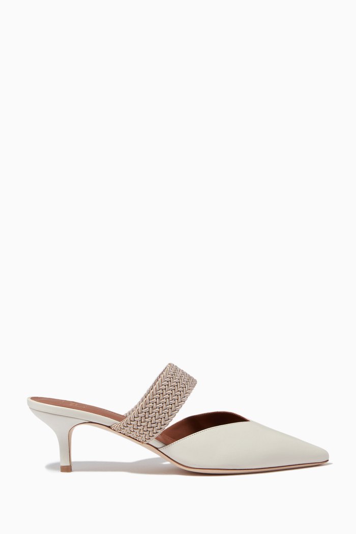 

Maisie 45 Mules in Nappa, White