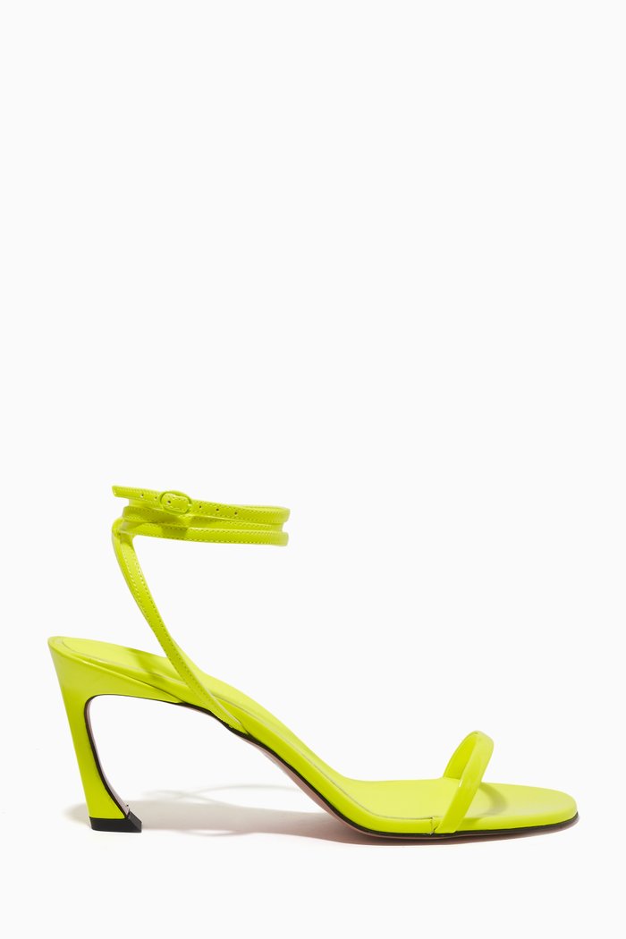 

Fade 70 Lace-up Sandals in Vegan Patent-leather, Yellow