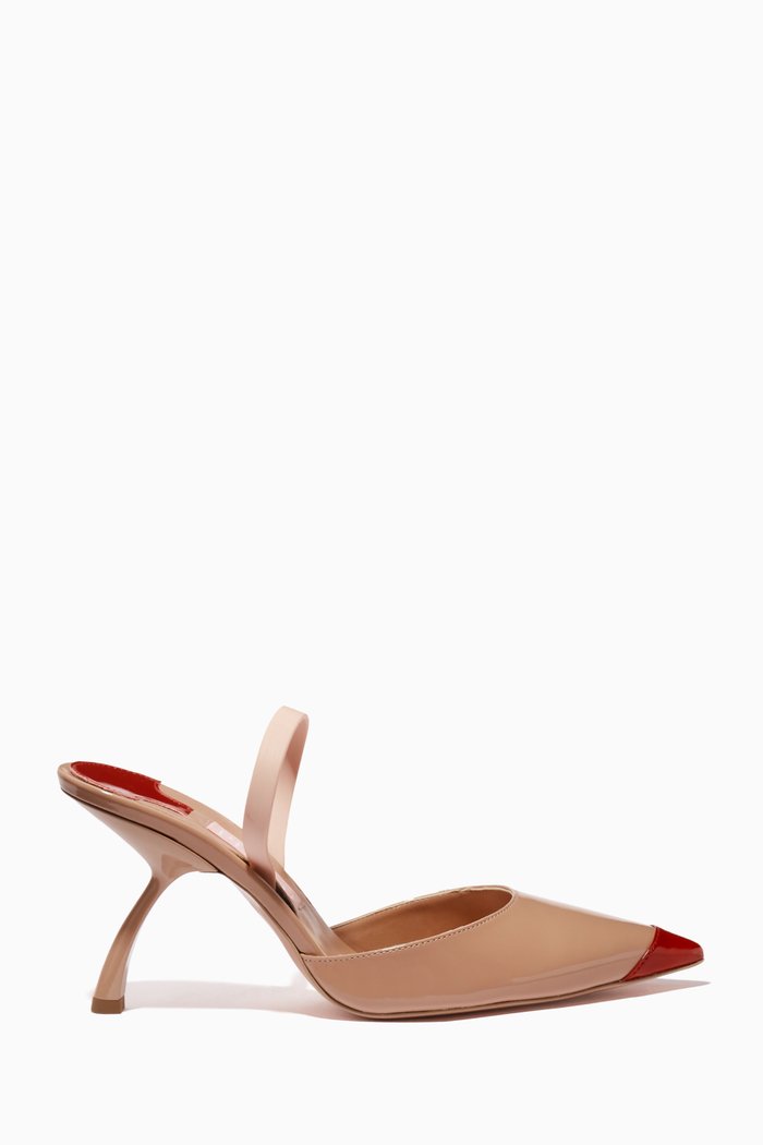 

Upanova 85 Slingback Pumps in Vegan Patent-leather, Neutral