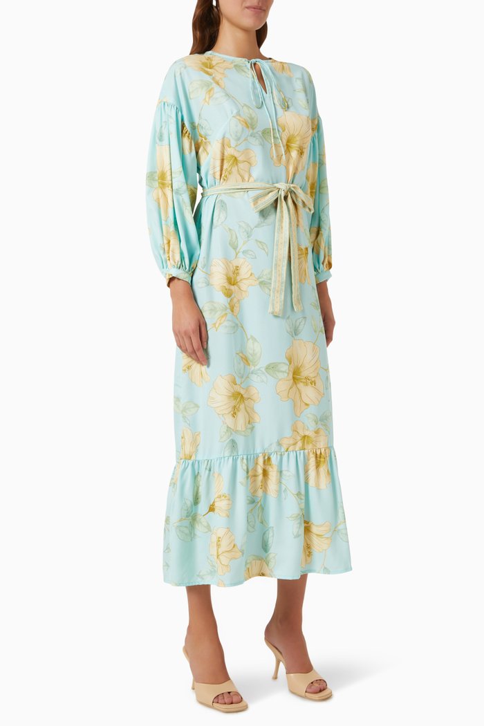 

Midi Dress in Recycled Crepe, Multicolour