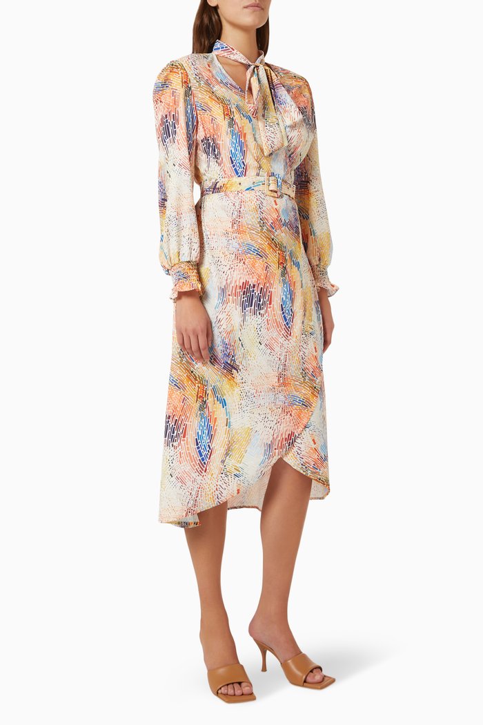 Carina Scarf Dress, Multicolour