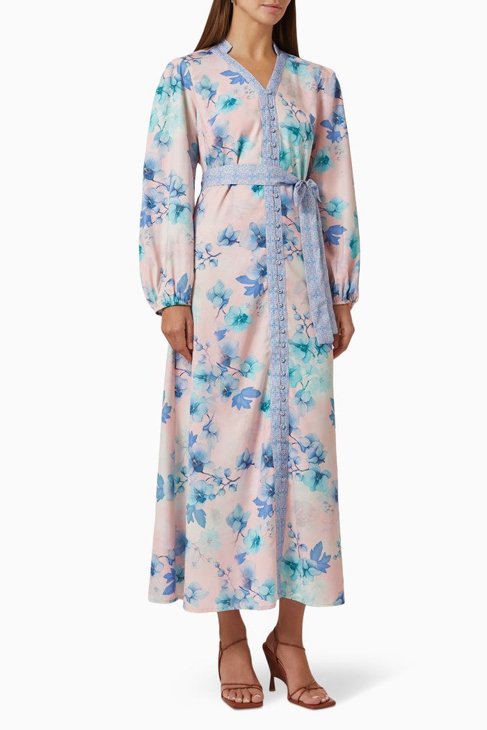 

Midi Dress in Recycled Crepe, Blue