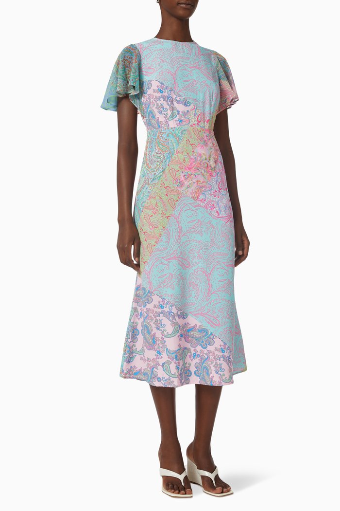 

Hayley Paisley-print Midi Dress, Multicolour