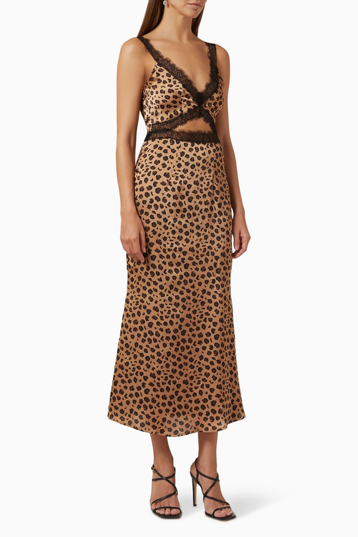 

Mimi Leopard Print Dress, Brown