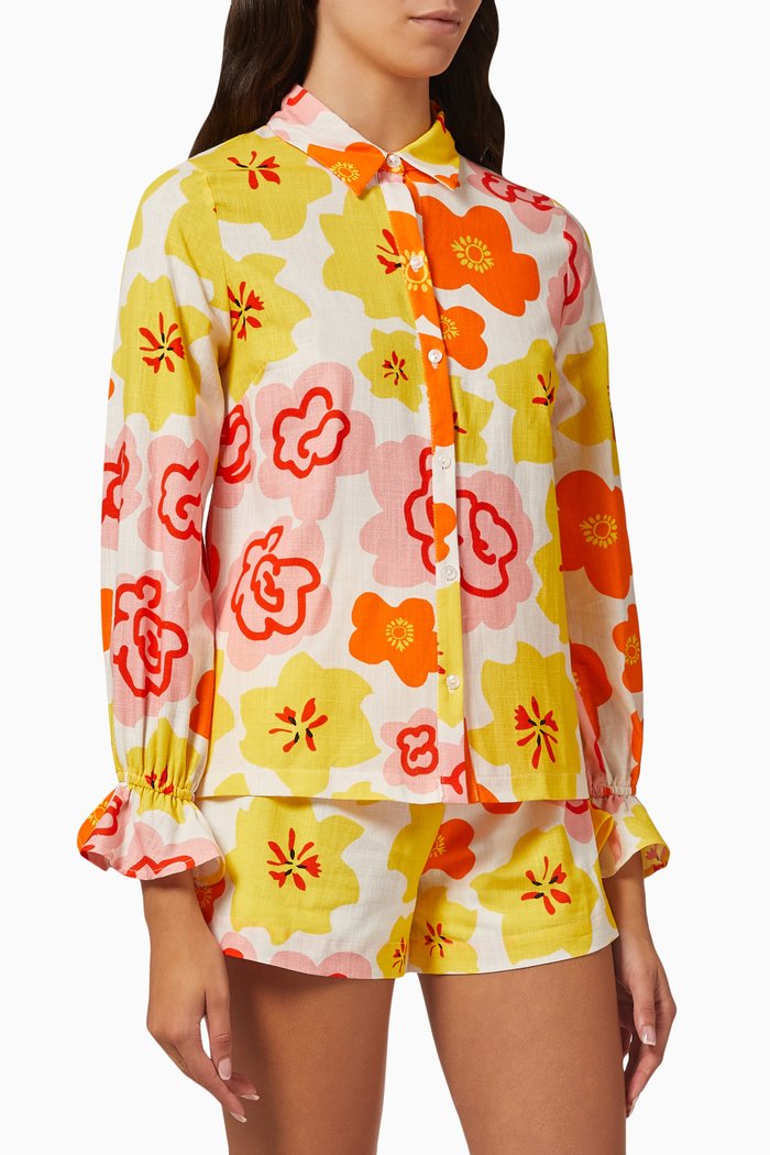 

Jagger Floral Shirt in Cotton-blend, Multicolour