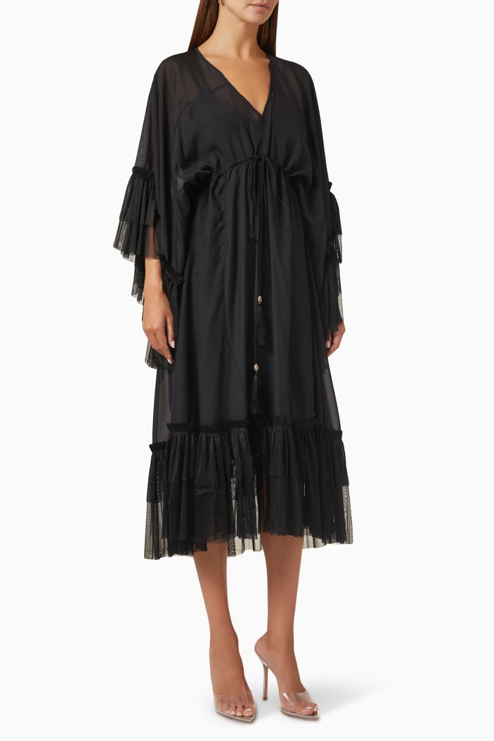 

Sloane Maxi Dress in Chiffon, Black