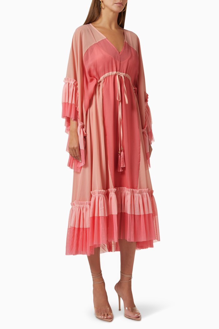 

Sloane Maxi Dress in Chiffon, Pink
