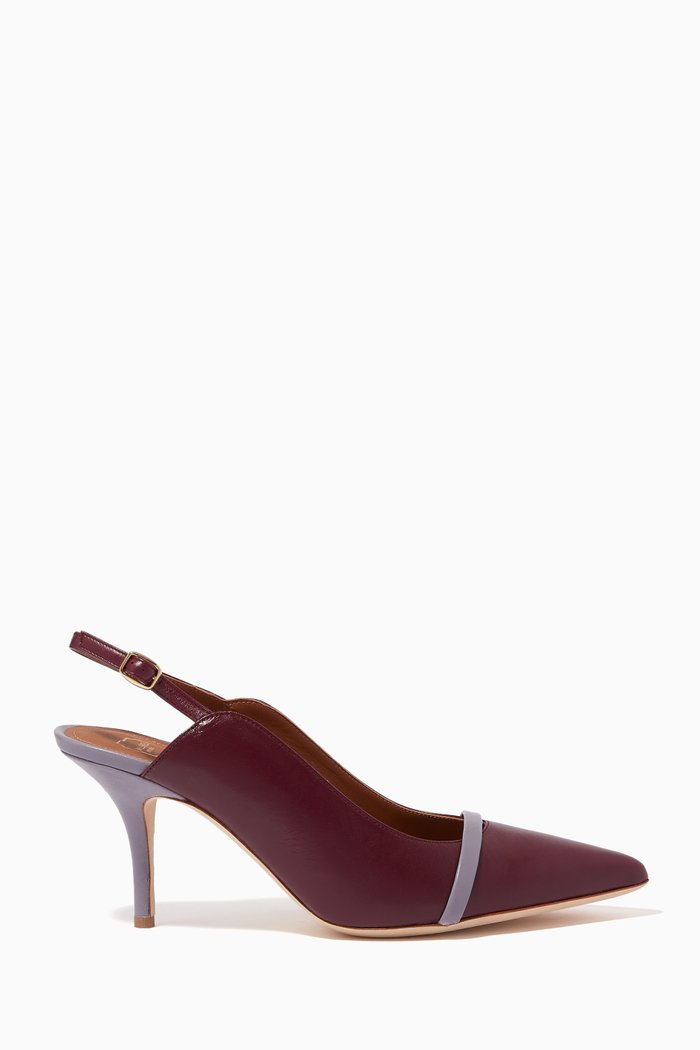 

Marion 70 Slingback Pumps in Leather, Burgundy