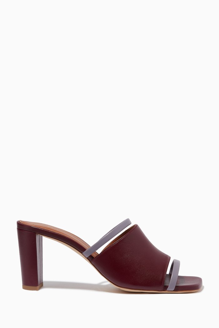

Demi 70 Mules in Nappa Leather, Burgundy