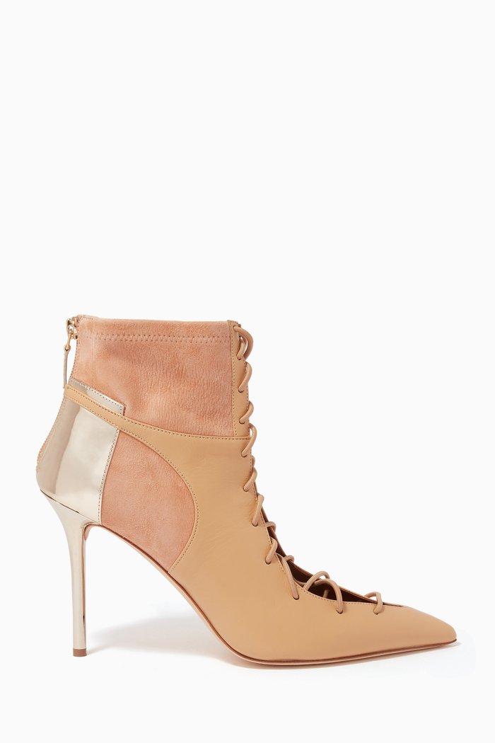 Montana 100 Lace-up Boots in Mixed Leather, Neutral
