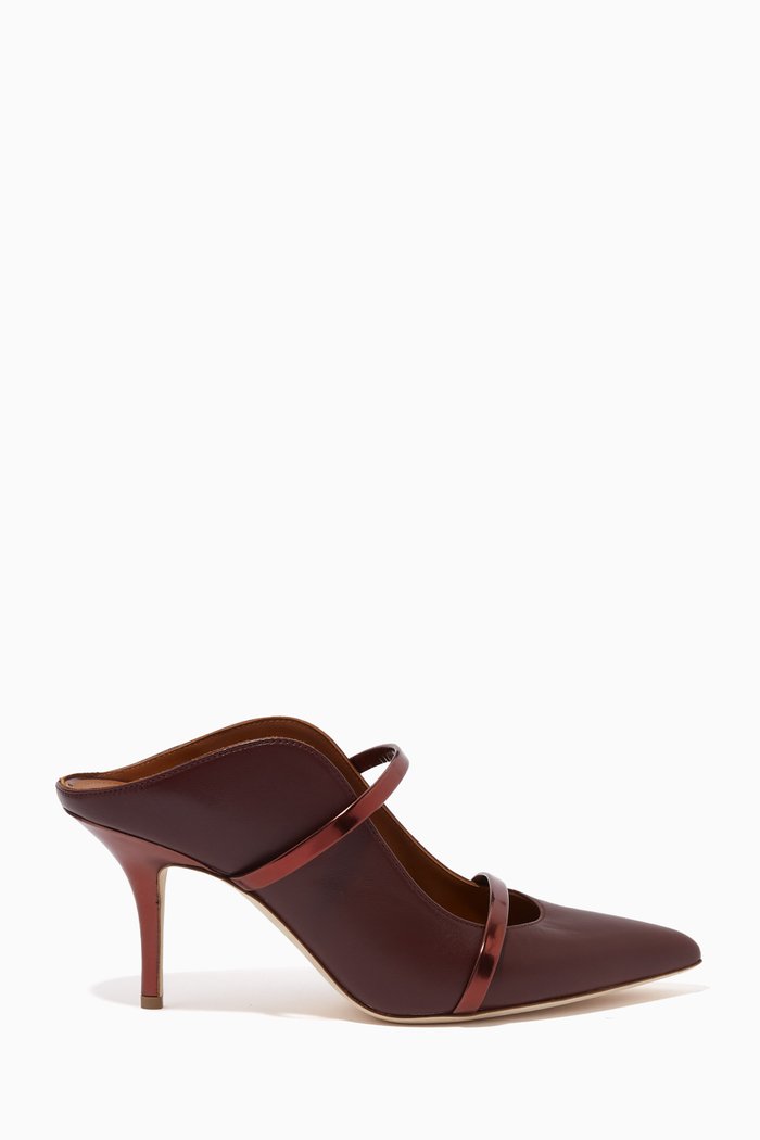 

Maureen 70 Mules in Nappa, Burgundy