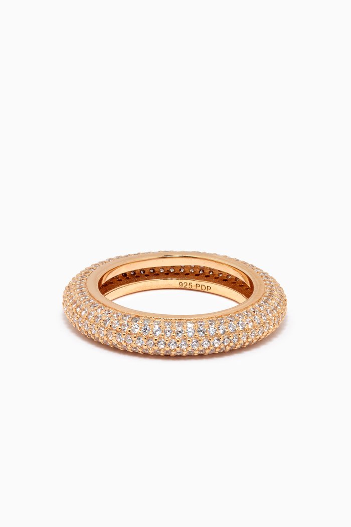 King Ring in 18kt Gold-plated Sterling Silver