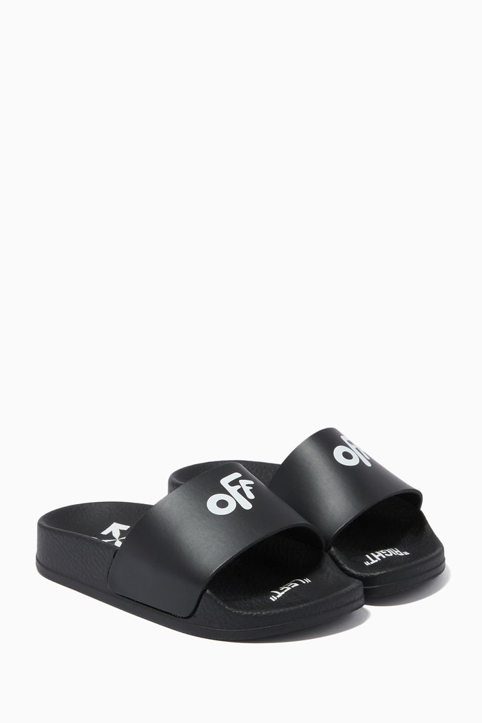 

Logo Print Pool Slides, Black