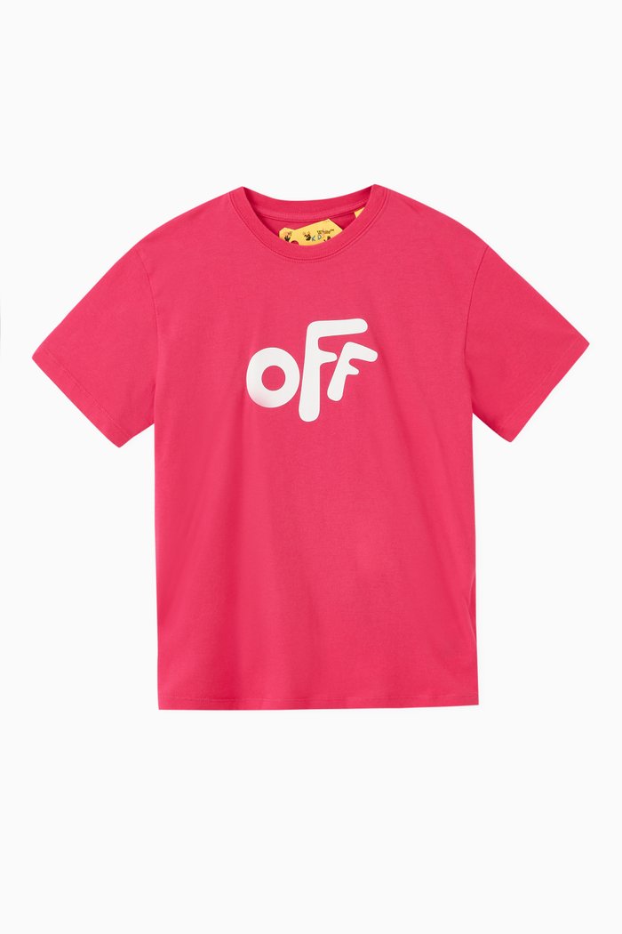 

Logo Print T-shirt in Jersey, Pink