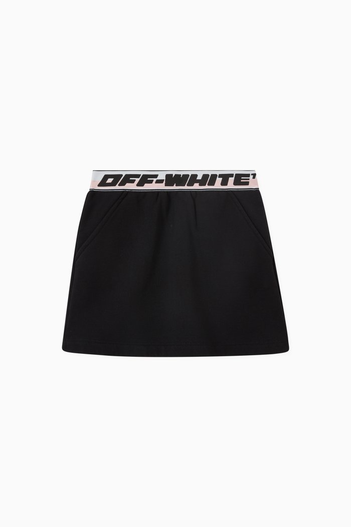 

Logo Band Skirt in Cotton, Black