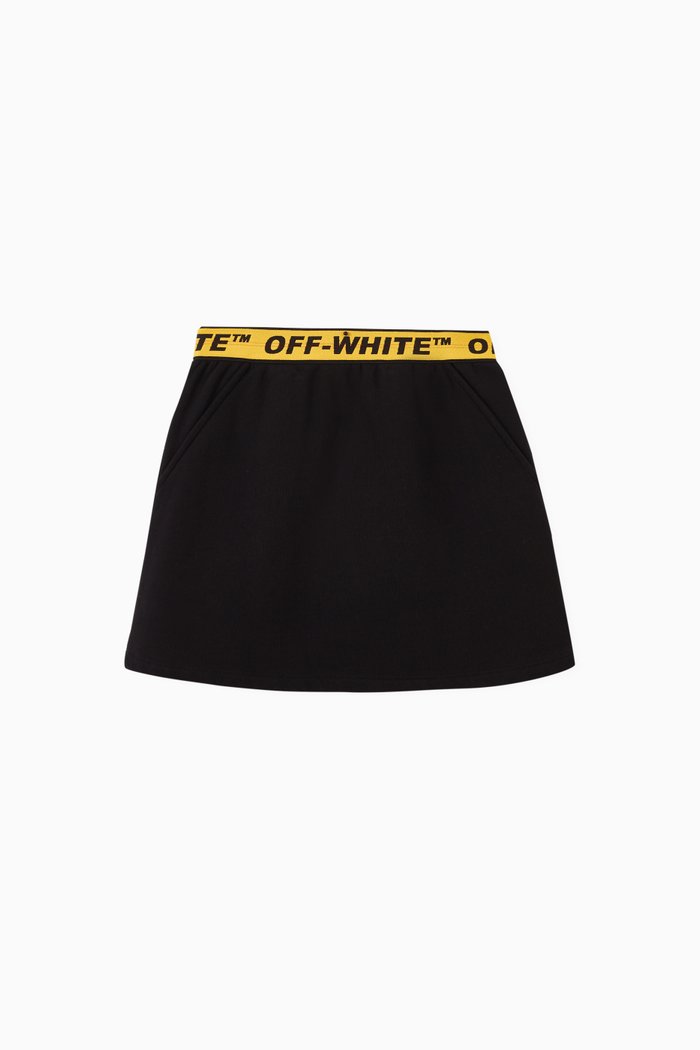 

Logo Tape Skirt in Jersey, Black