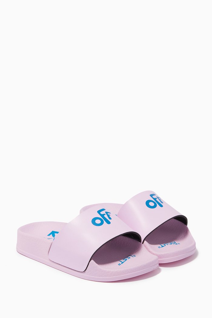 

Logo Print Pool Slides, Pink