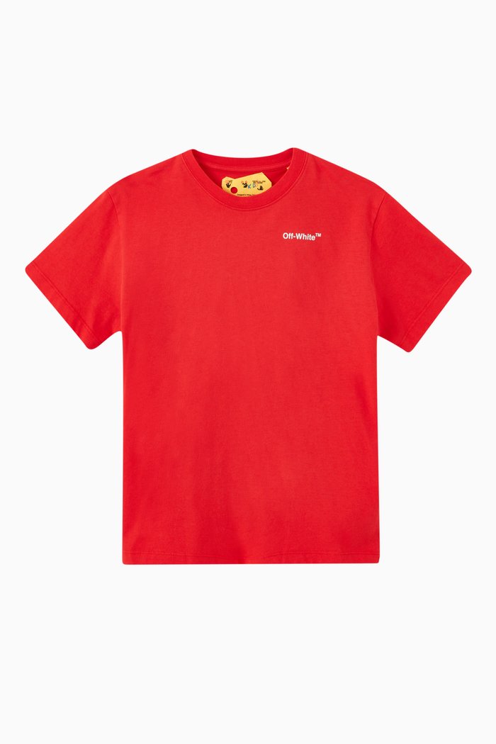 

Arrows Print T-Shirt in Cotton, Red