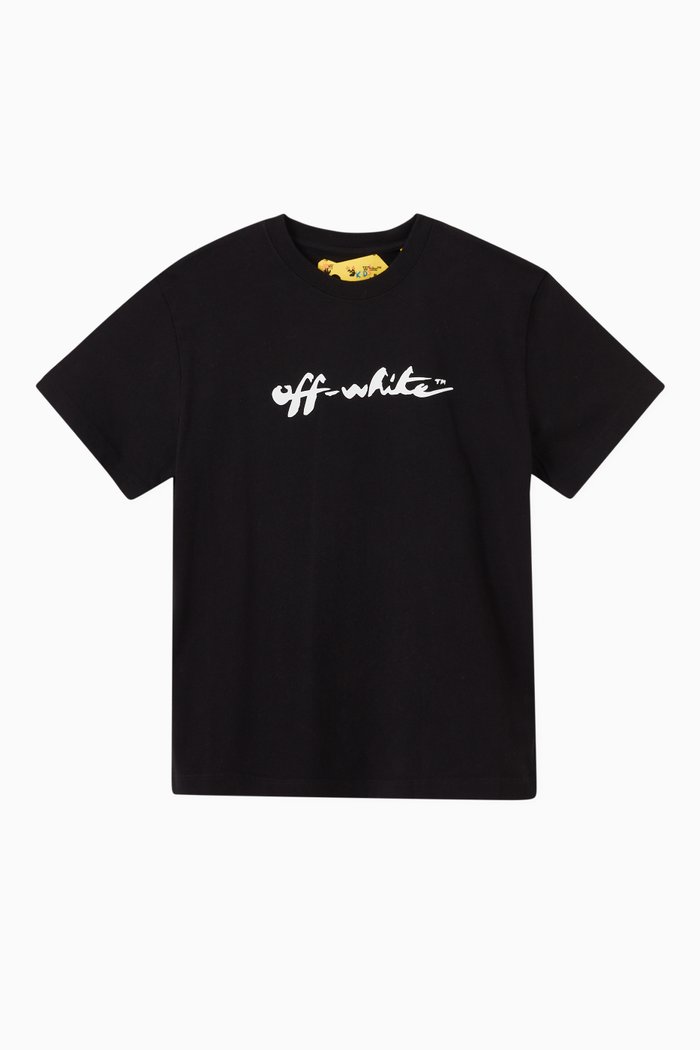 Arrows Print T-Shirt in Cotton, Black
