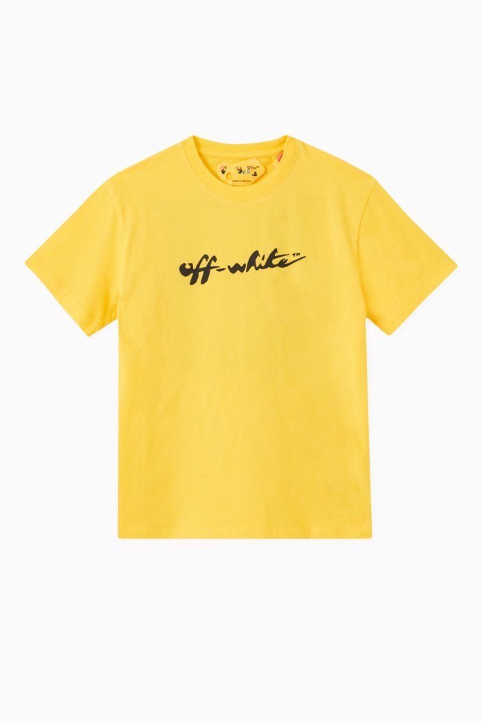 

Arrows Print T-shirt in Cotton, Yellow