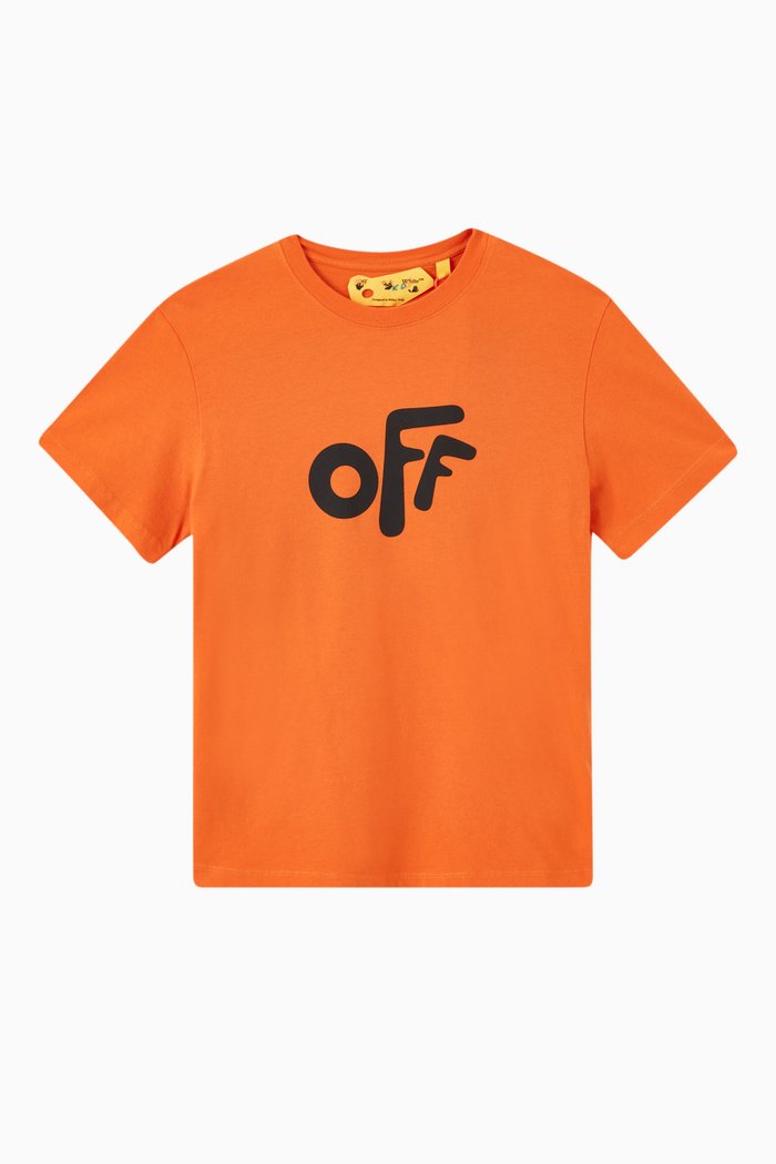 

Arrows Print T-shirt in Cotton, Orange