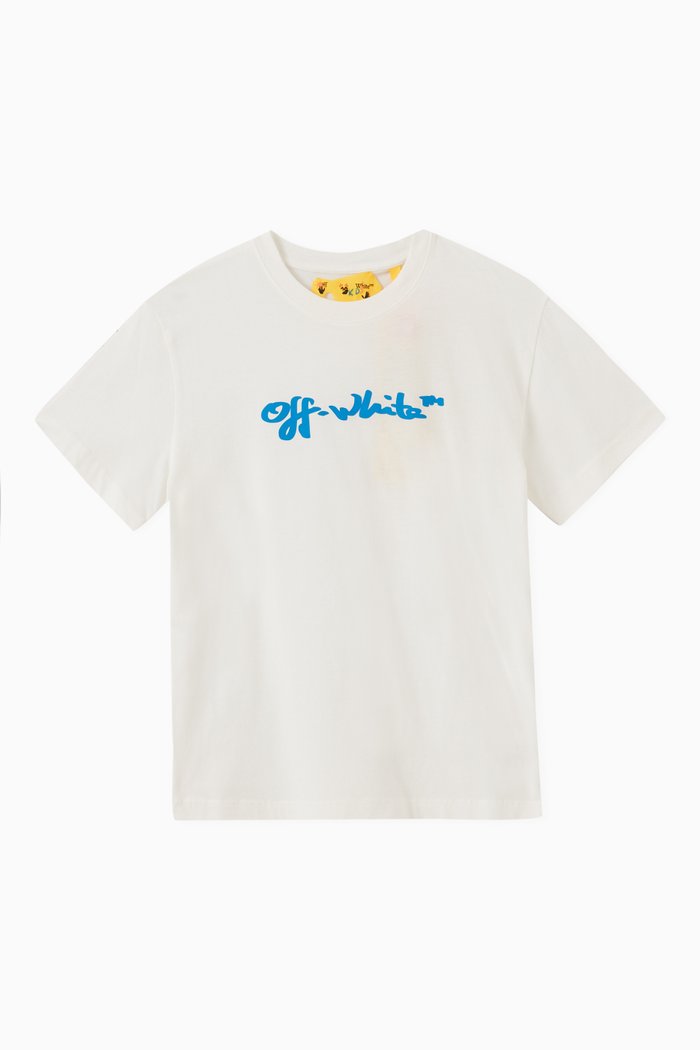 Logo Script T-Shirt in Cotton, White