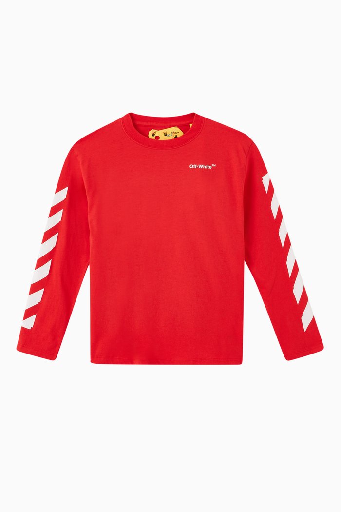 

Arrows Print T-Shirt in Cotton, Red