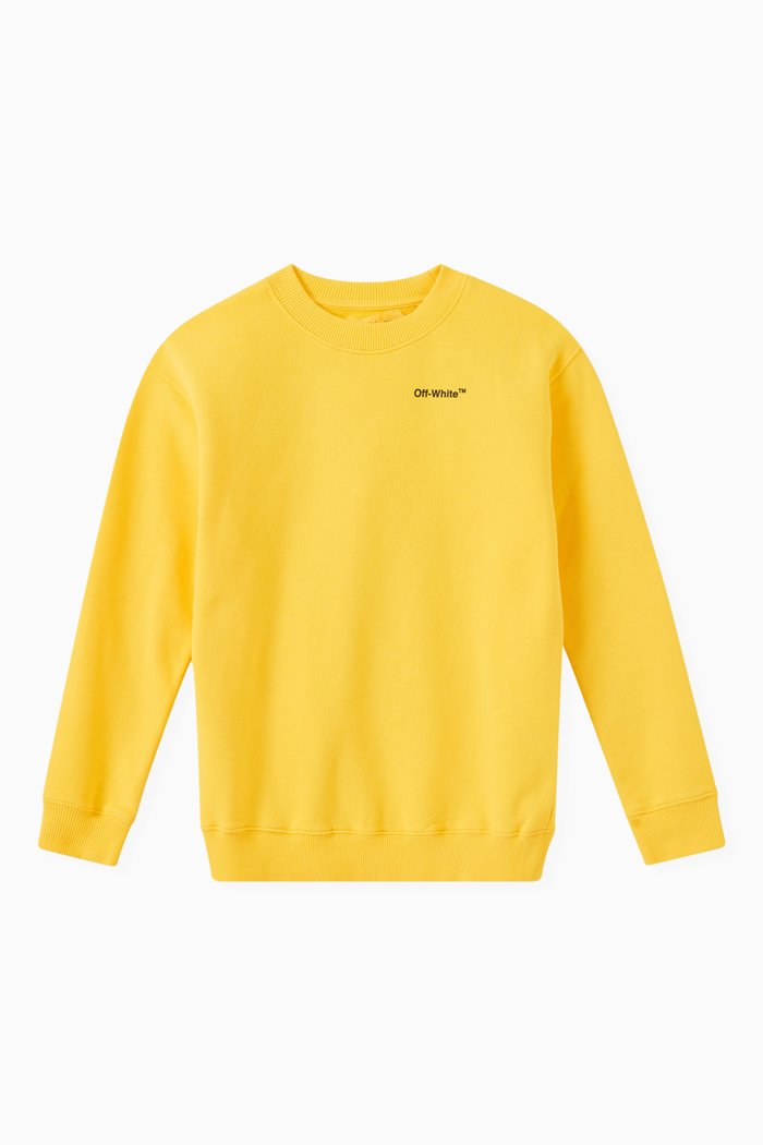 

Arrows Print Sweatshirt in Cotton, Yellow