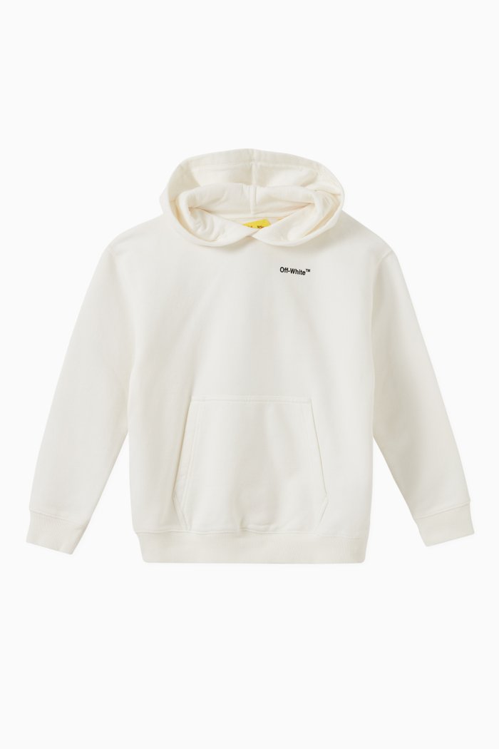

Monster Arrow Hoodie in Cotton, White
