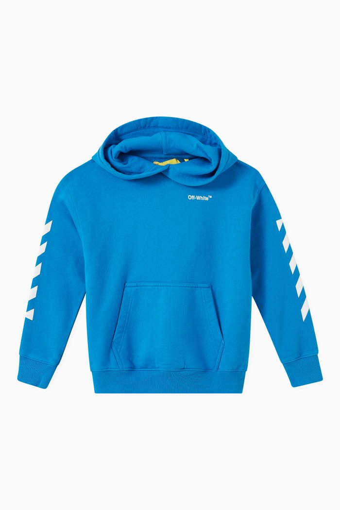 

Helvetica Diagonal Logo Sweatshirt in Cotton, Blue