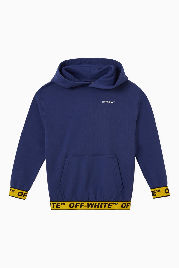 

Logo Industrial Hoodie in Cotton, Blue