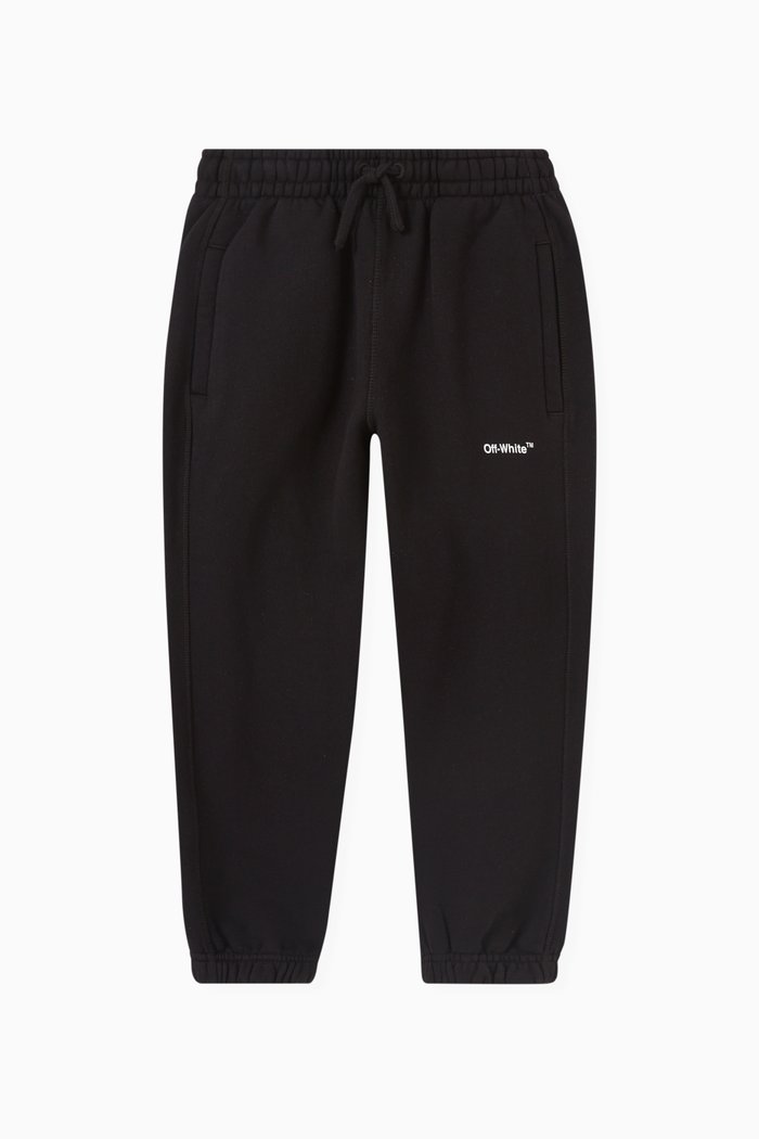 

Rubber Arrow Sweatpants in Cotton Jersey, Black