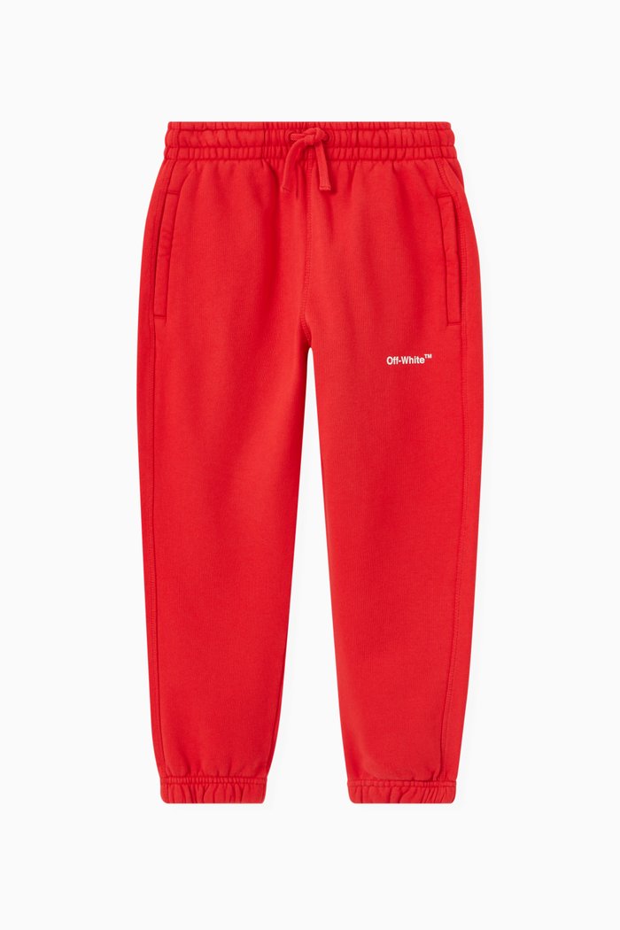 

Rubber Arrow Sweatpants in Cotton Jersey, Red