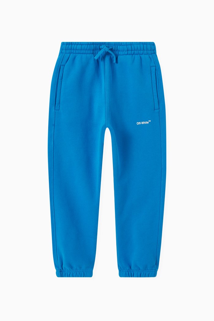 

Diagonal Print Sweatpants in Jersey, Blue