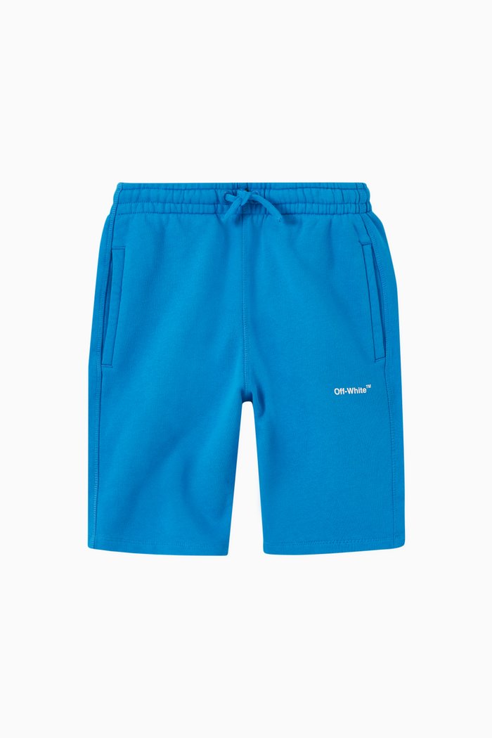 

Diagonal Print Shorts in Jersey, Blue