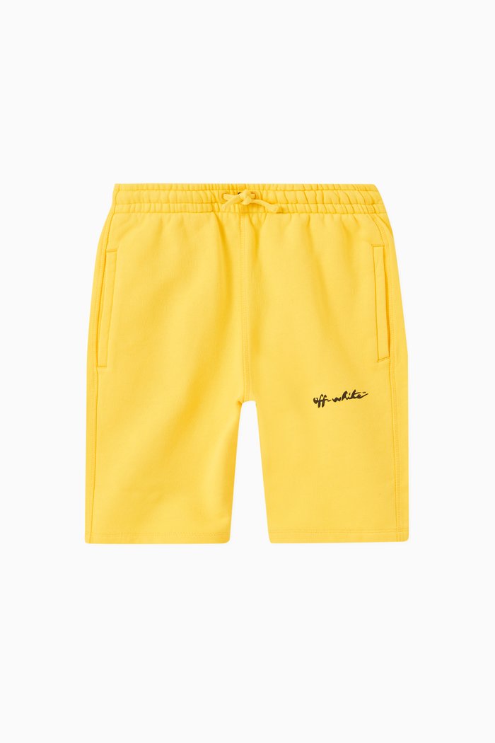 

Diagonal Print Shorts in Jersey, Yellow